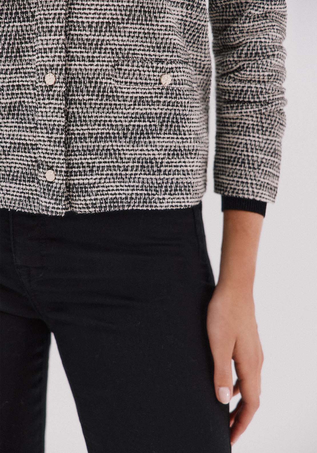 Tweed Cardigan - White