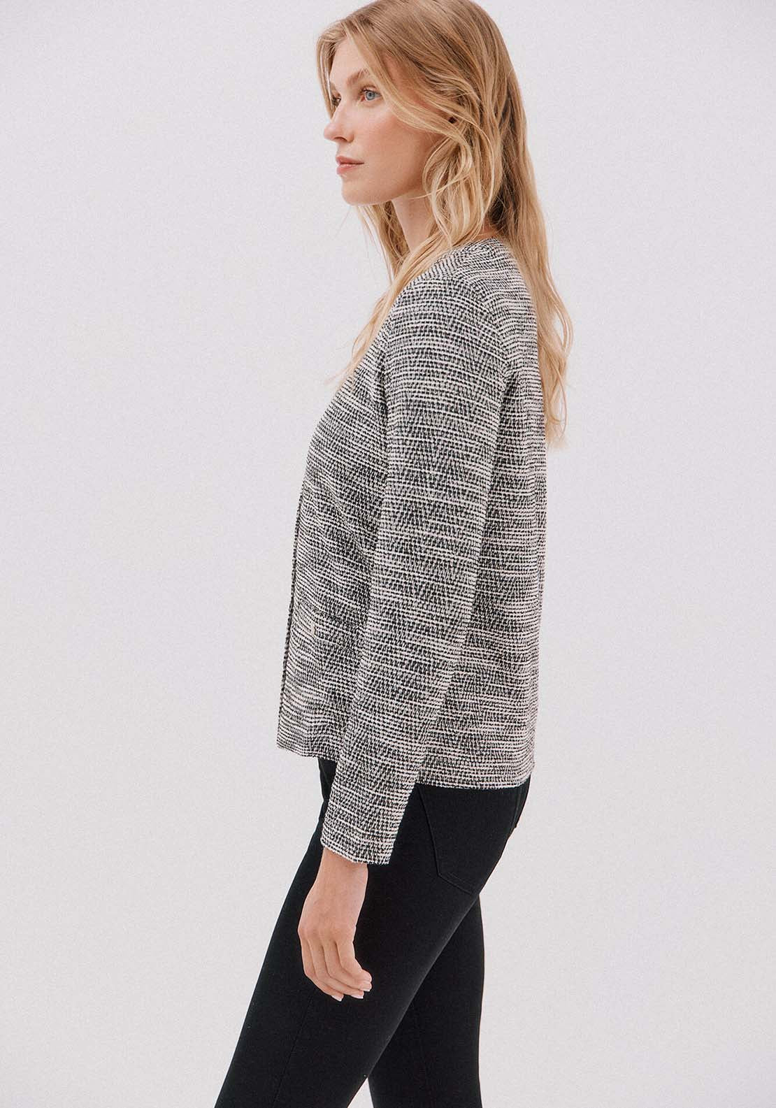 Tweed Cardigan - White