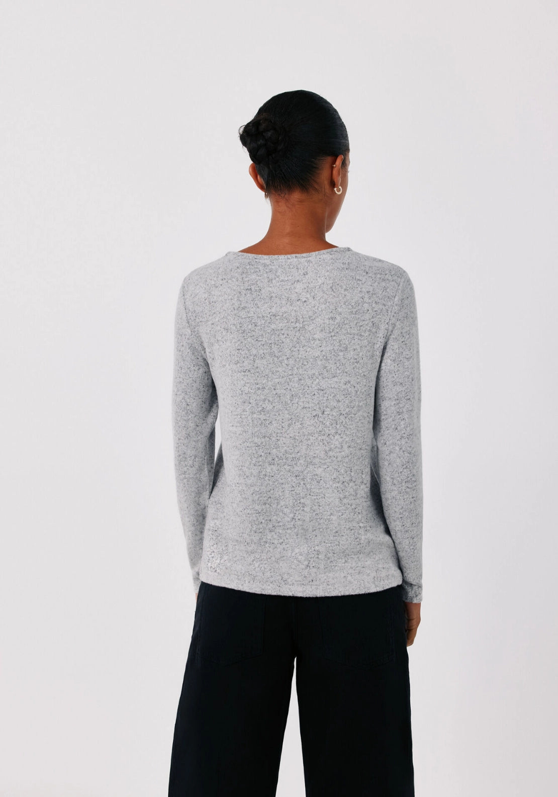 Cortefiel Box Fit Sweater - Medium Grey 4 Shaws Department Stores