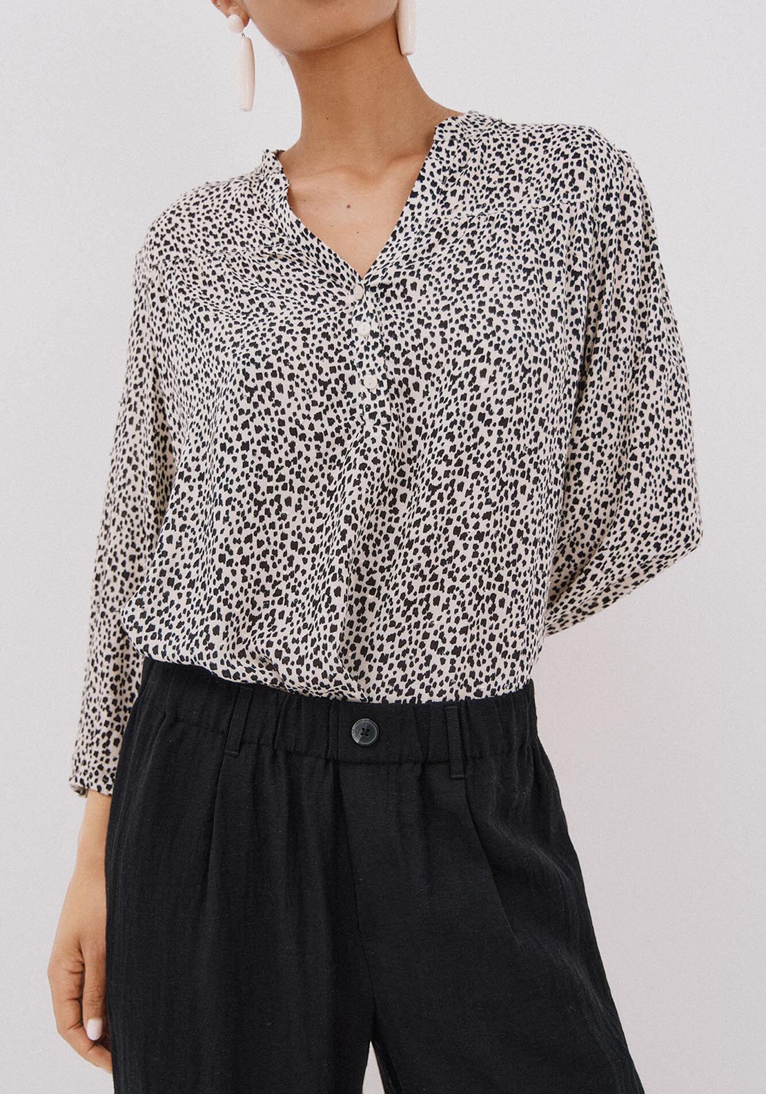 Cortefiel Plumetti Blouse - White 4 Shaws Department Stores
