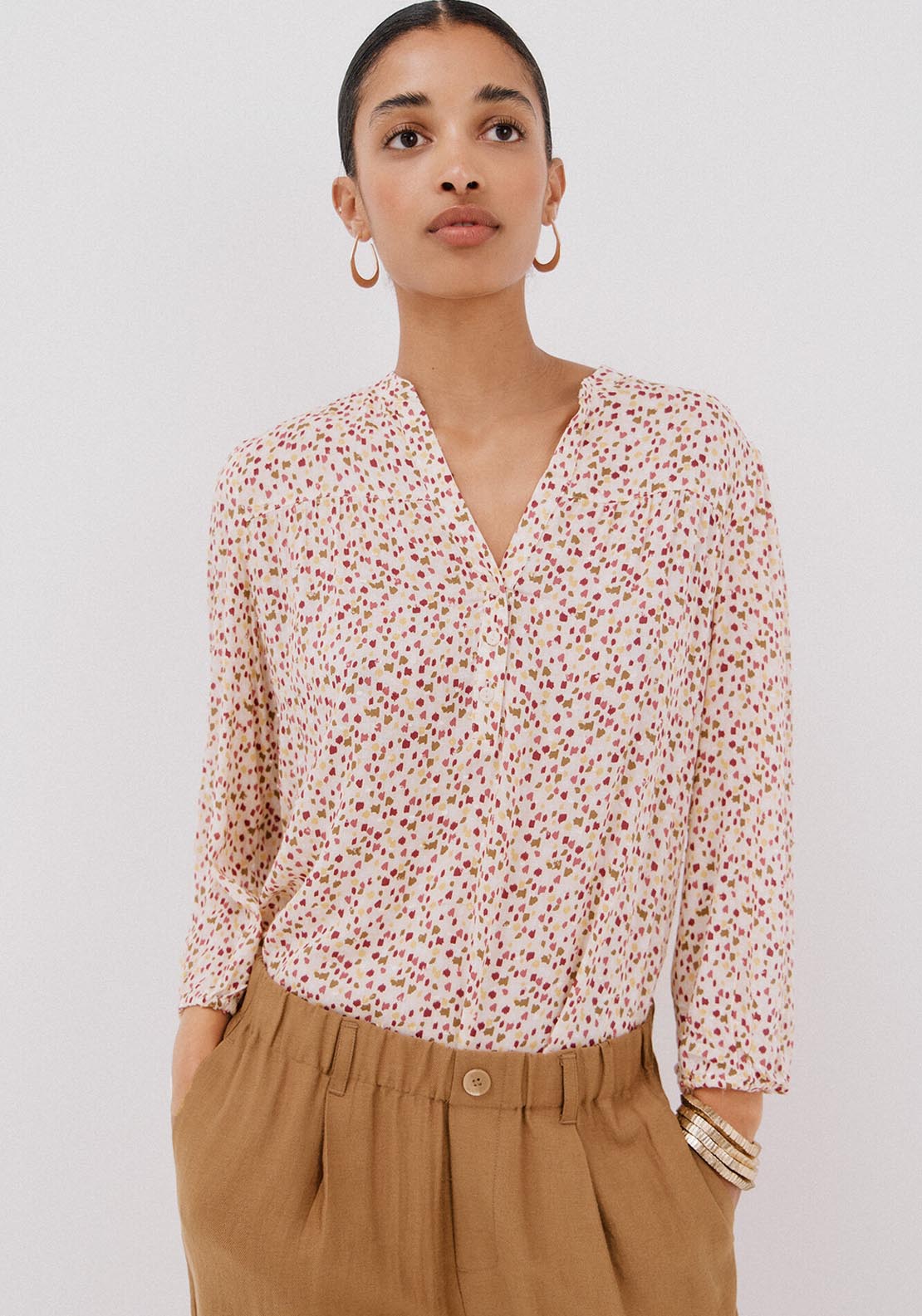 Cortefiel Plumetti Blouse - Multicolour 1 Shaws Department Stores
