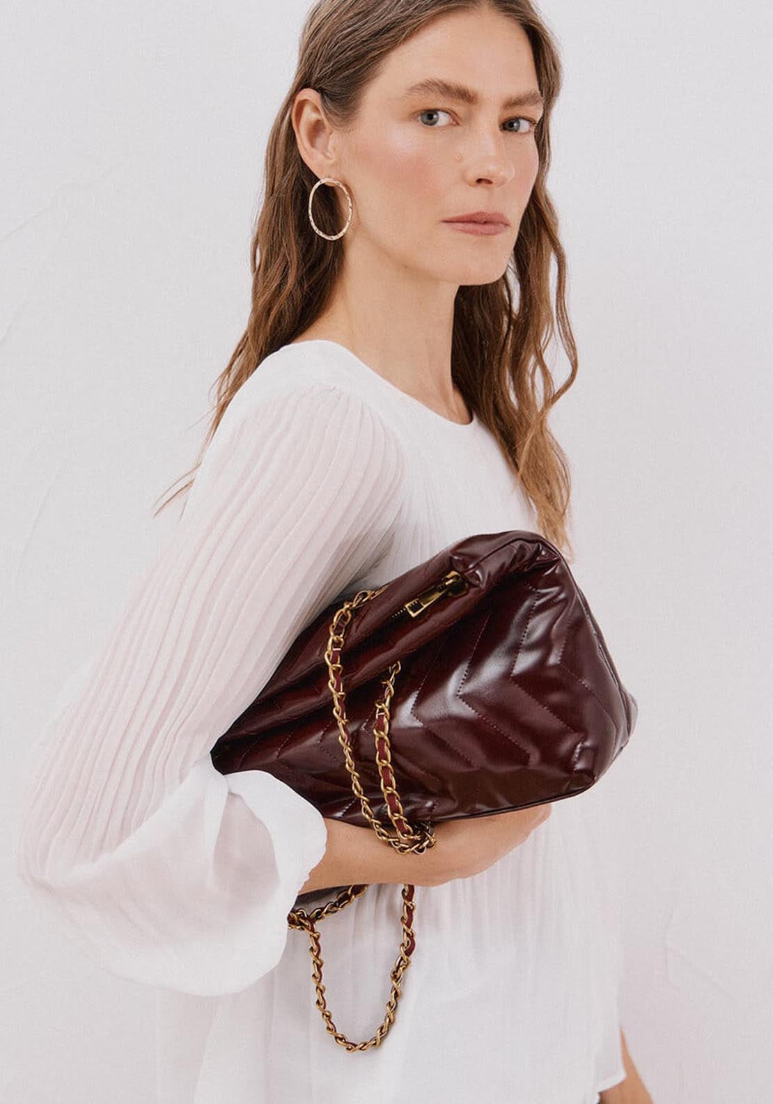 Pleated Blouse - White