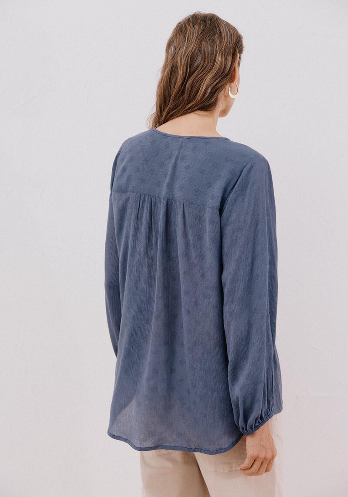 Tassels Blouse - Blue