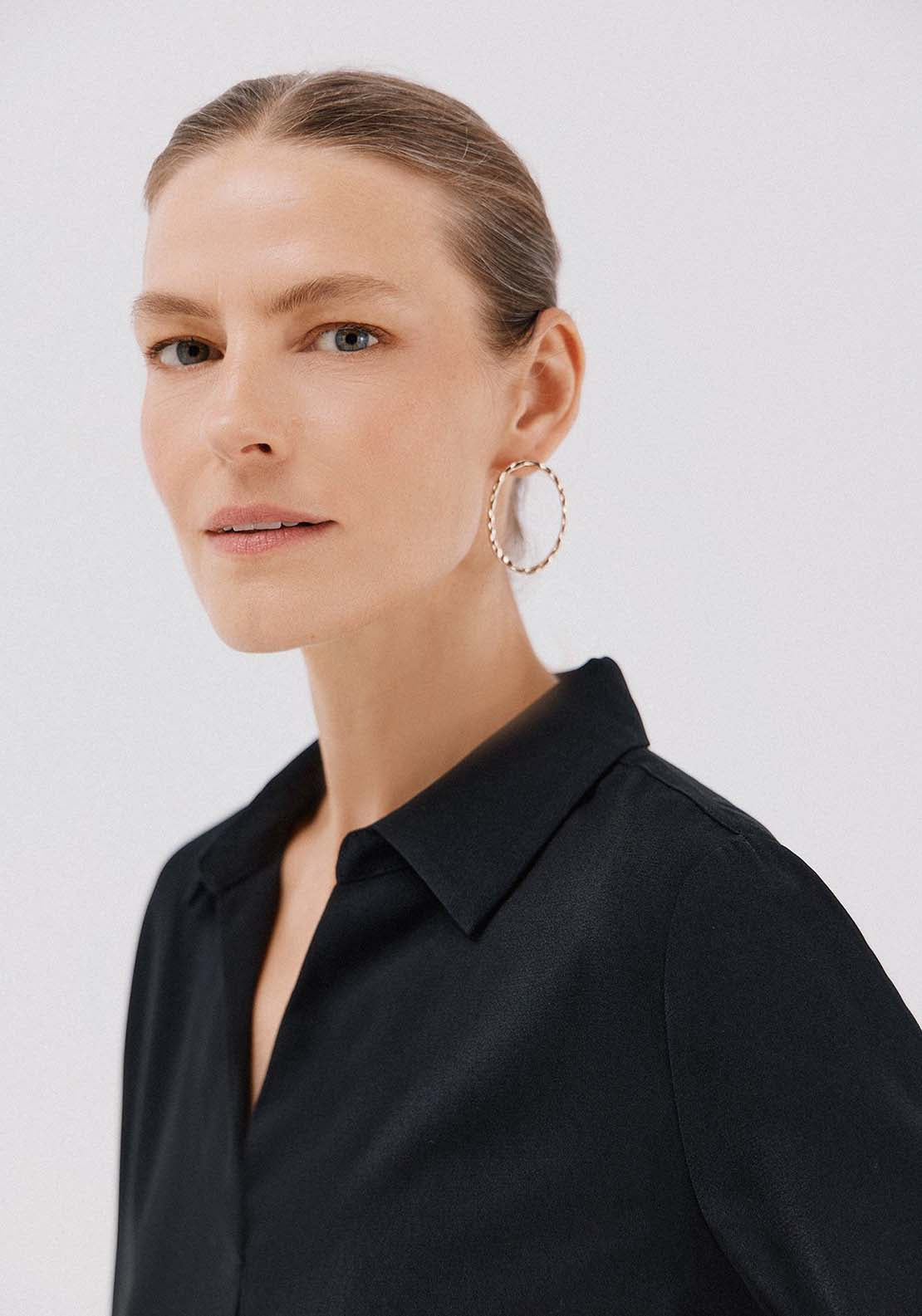 Pleated Shirt - Black