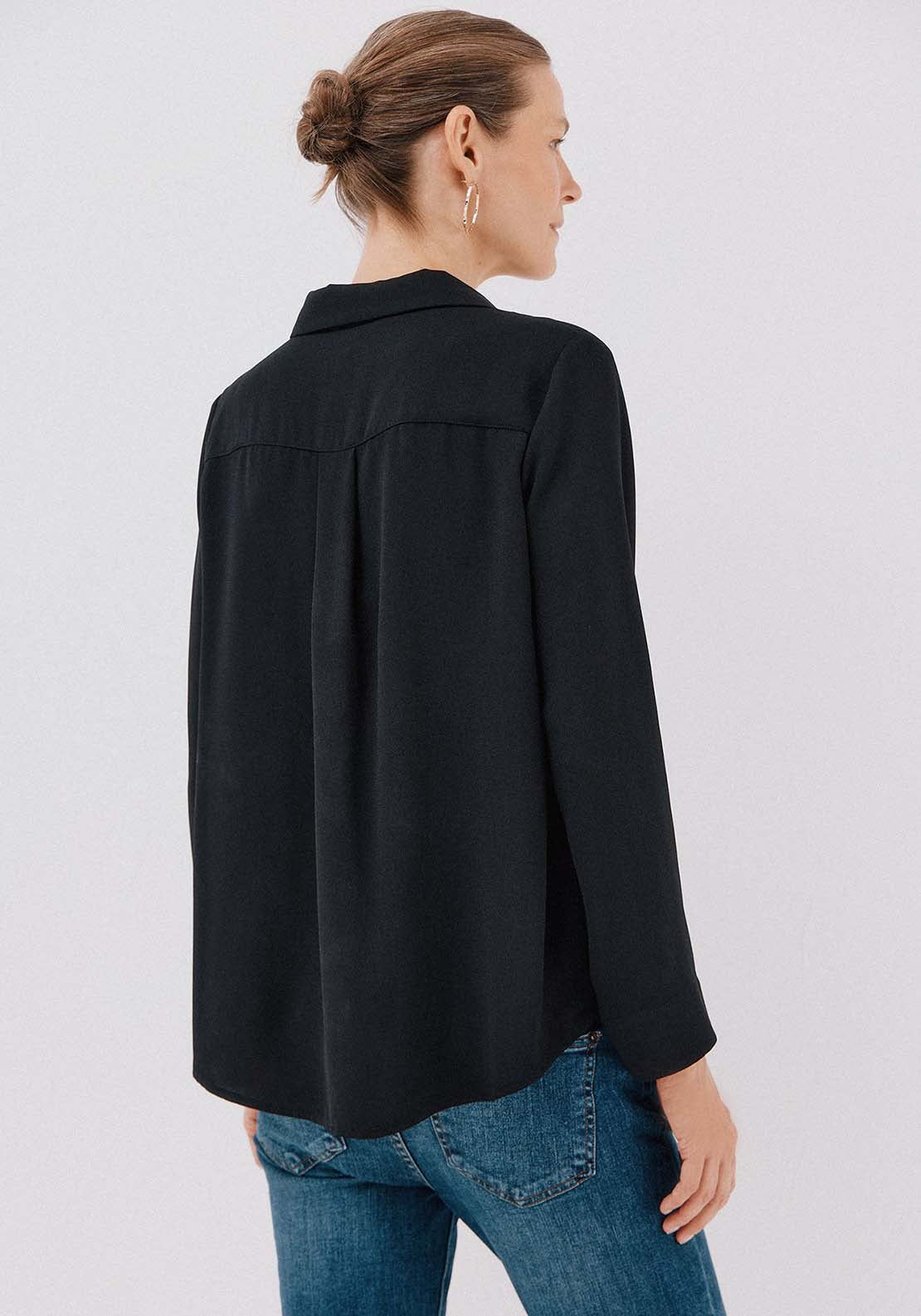 Pleated Shirt - Black