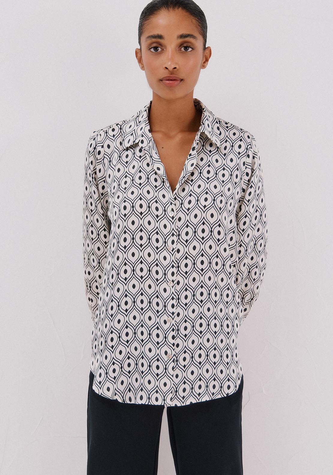 Satin Finish Shirt - Burgundy