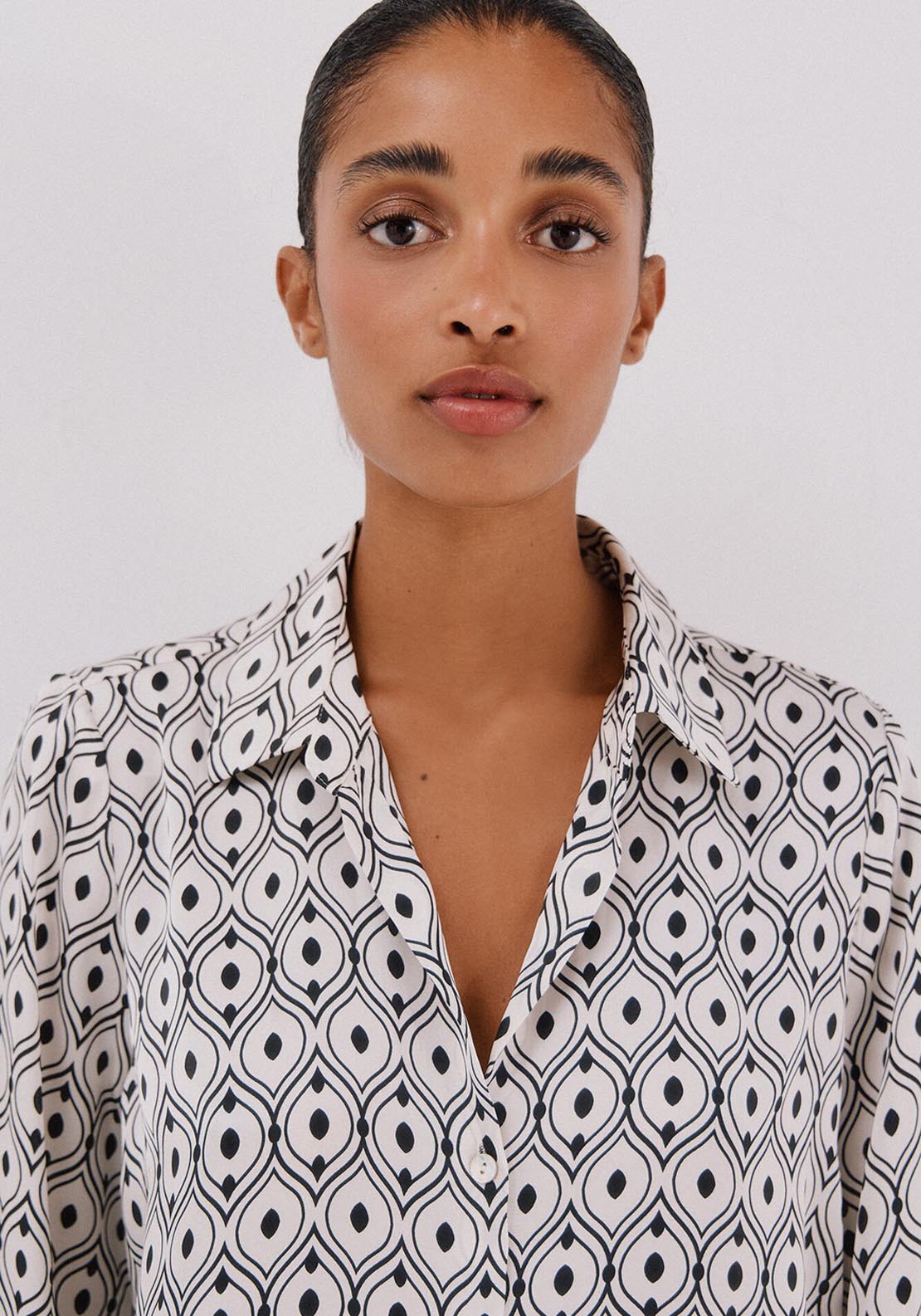 Satin Finish Shirt - Burgundy