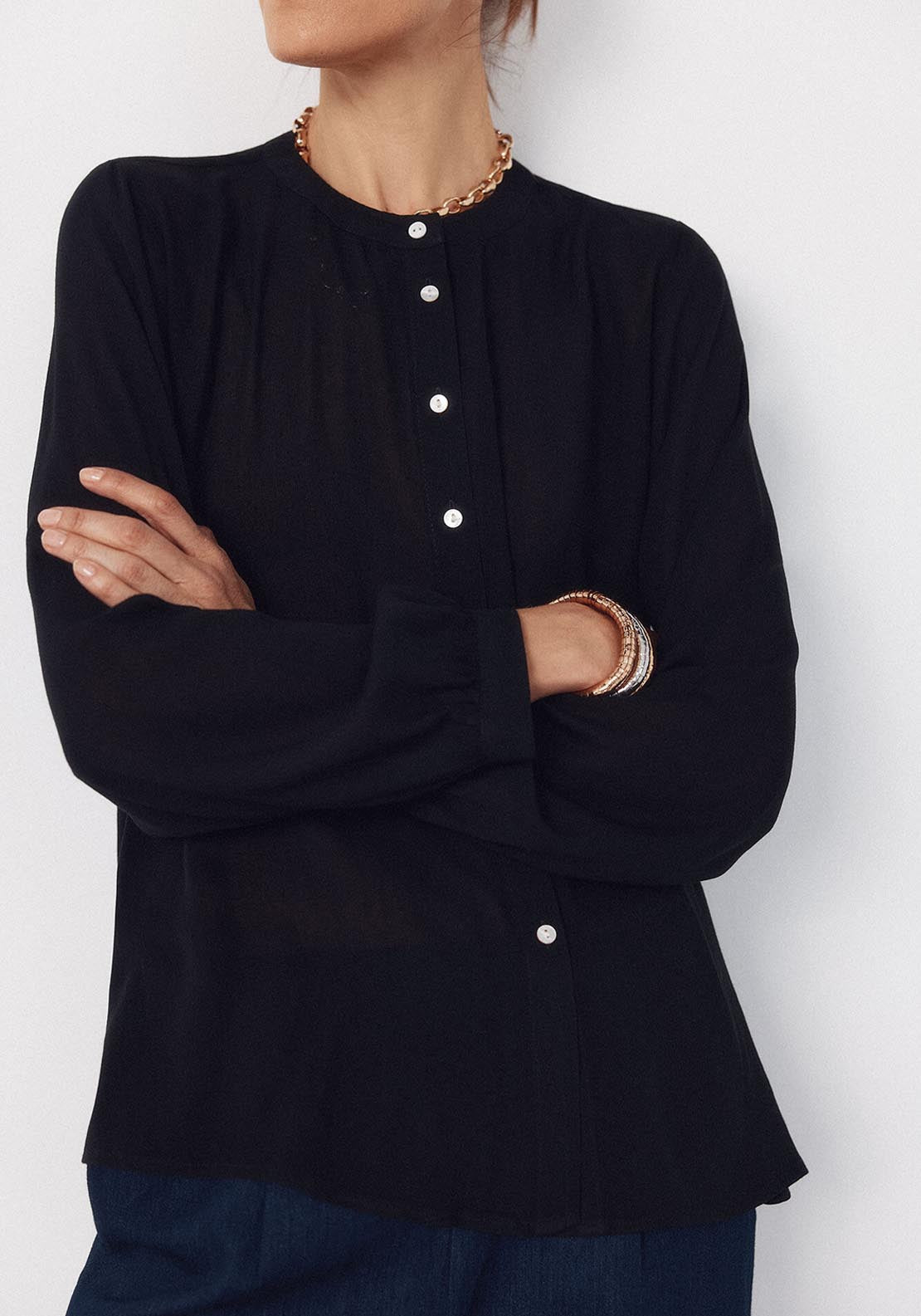 Round Neck Blouse - Multicolour