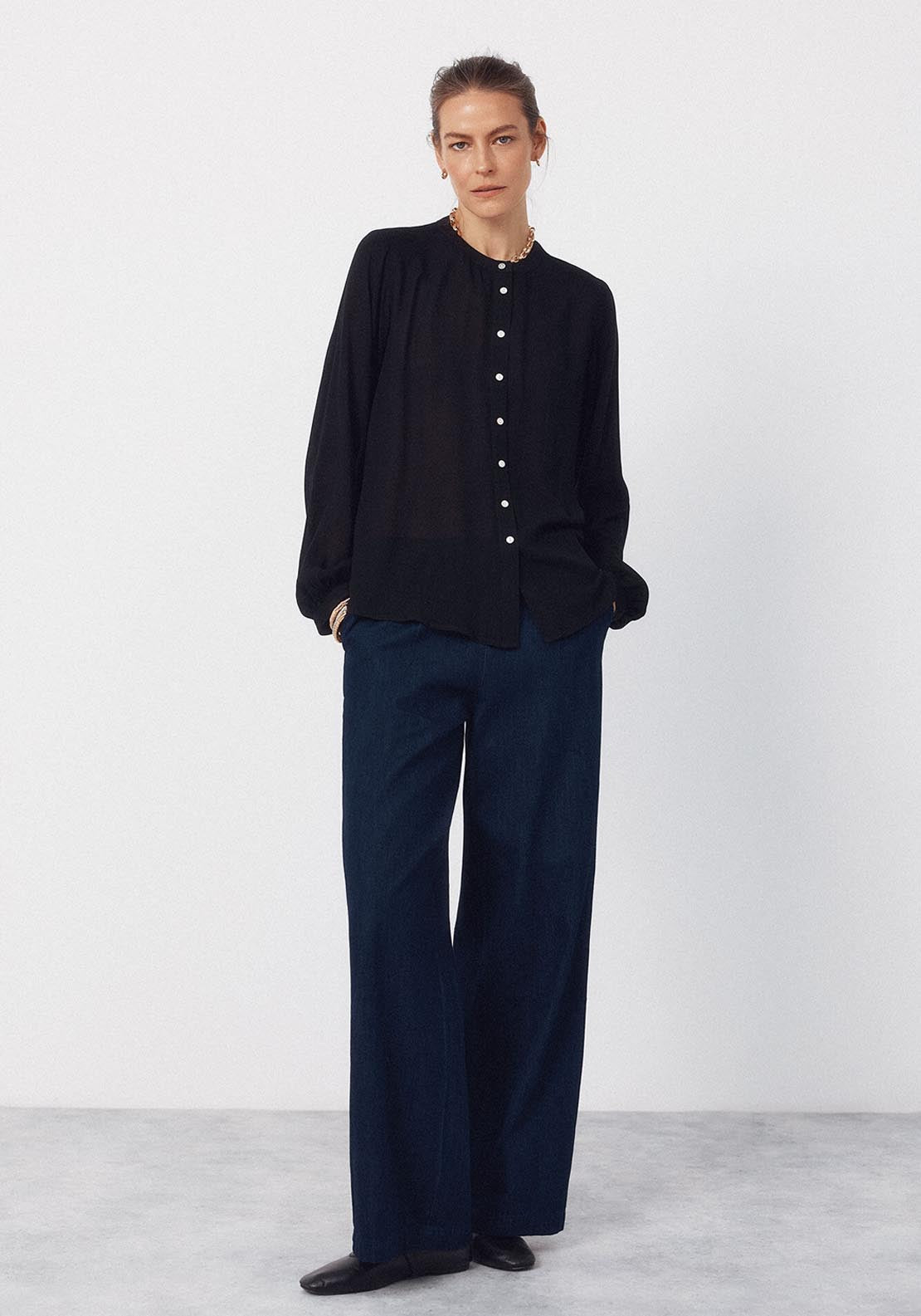 Round Neck Blouse - Multicolour