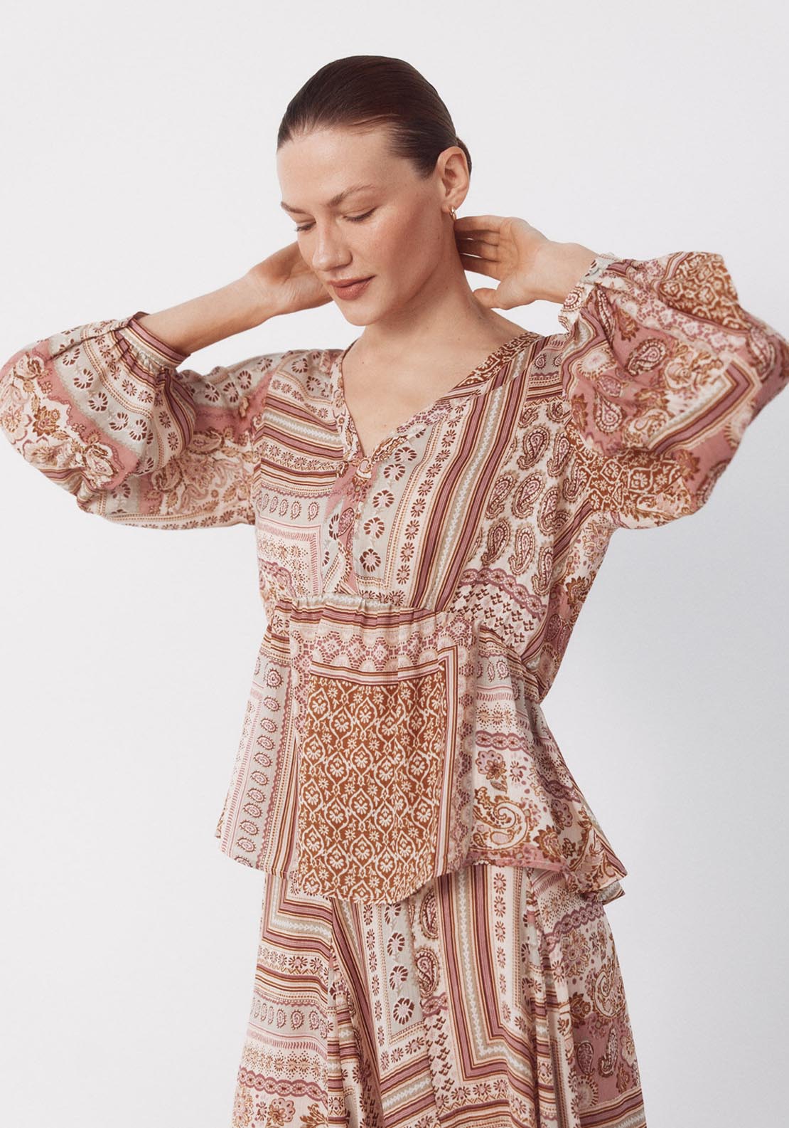 Printed Blouse - Purple