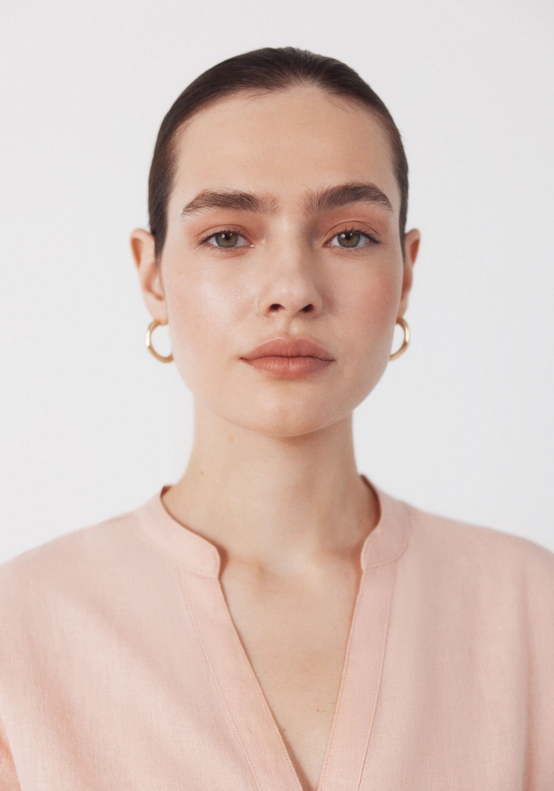 Cortefiel Linen Blend Rustic Long Sleeved Shirt - Pink 5 Shaws Department Stores
