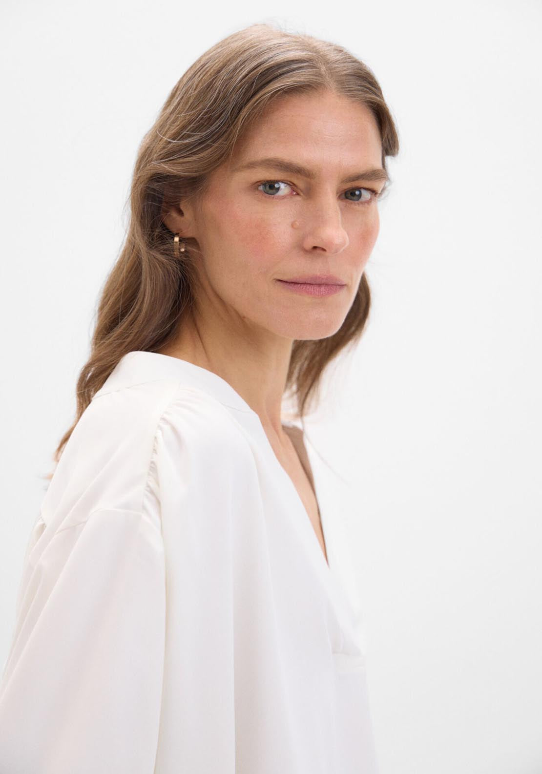 Cortefiel White Fluid Blouse - White 5 Shaws Department Stores