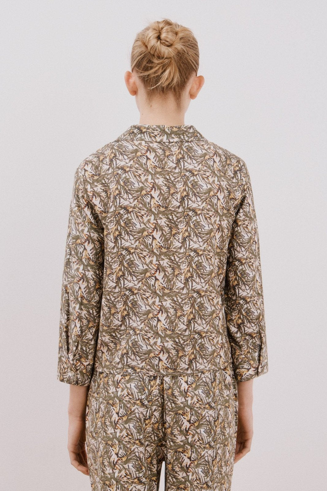 Cortefiel Printed Shirt With Knot - Green Print 2 Shaws Department Stores