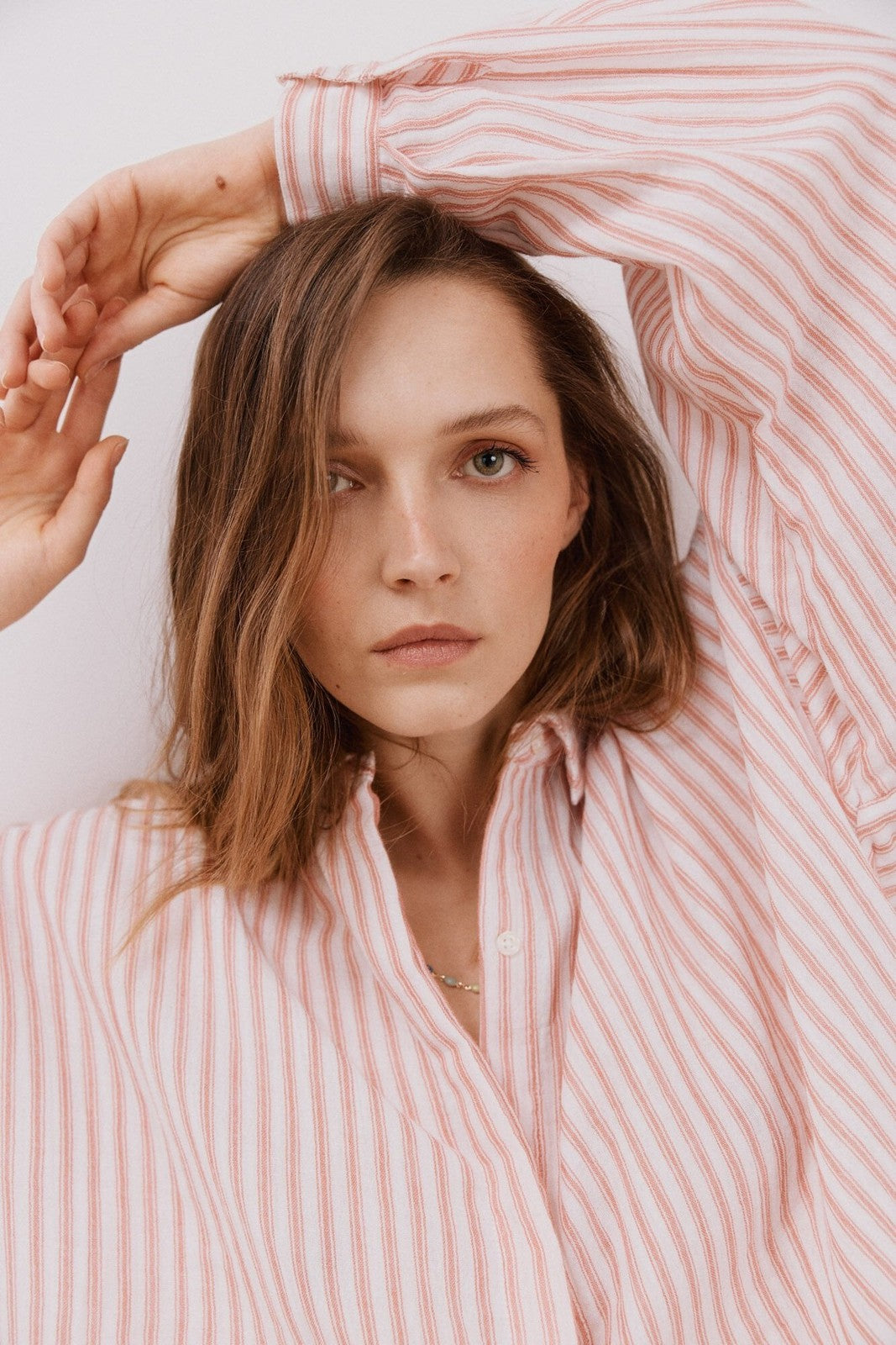 Cortefiel Striped shirt - White Print 3 Shaws Department Stores