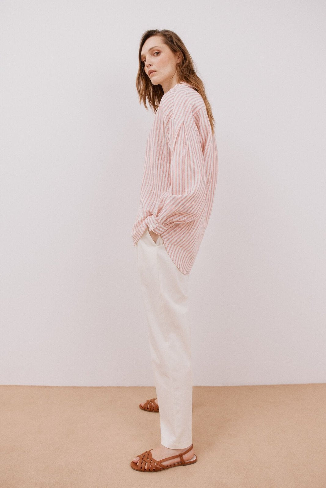 Cortefiel Striped shirt - White Print 2 Shaws Department Stores