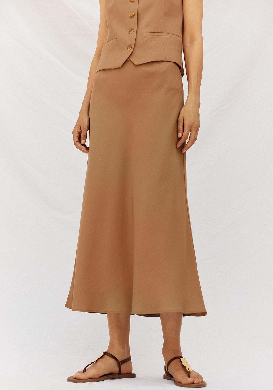 Dress Trousers With Belt - Brown