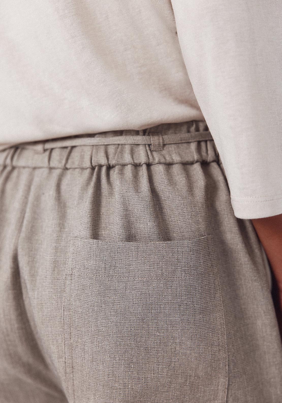 Dress Pants With Belt - Beige