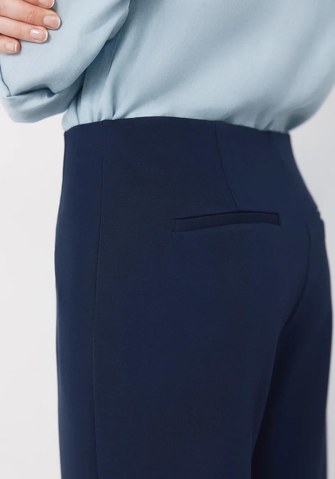 Cortefiel Wide Jersey Knit Trousers - Blue 5 Shaws Department Stores