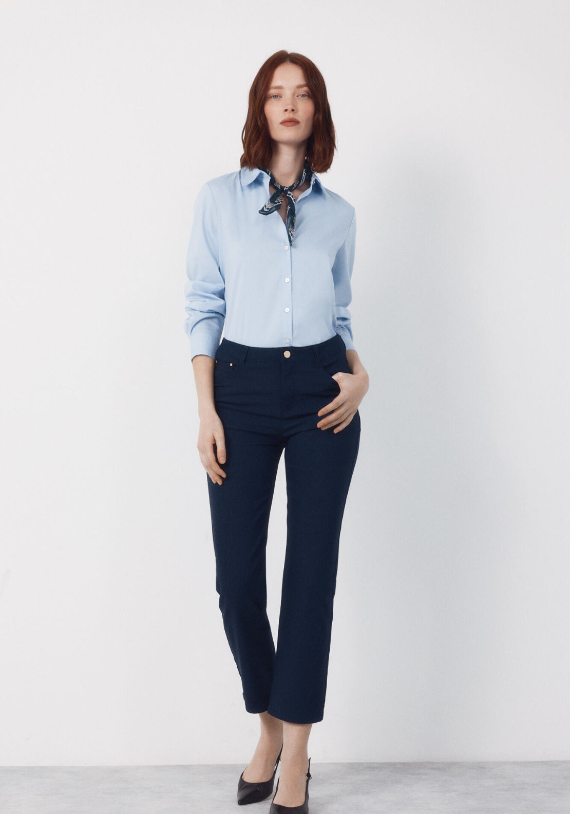 Cortefiel Skinny Trousers With Zips - Blue 5 Shaws Department Stores