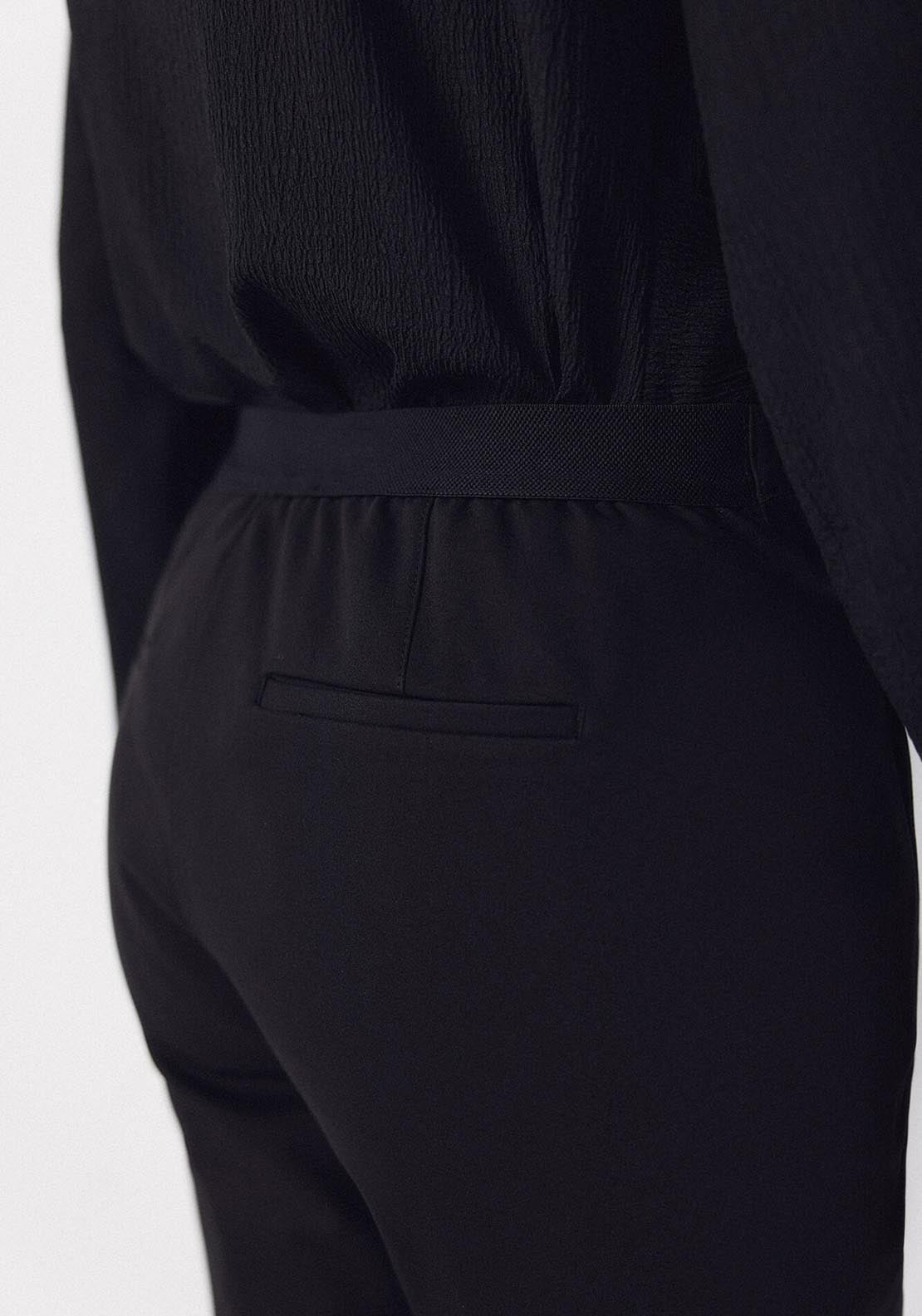 Skinny Stretch Trousers - Black