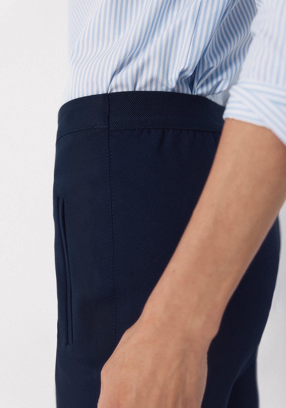 Skinny Stretch Trousers - Blue