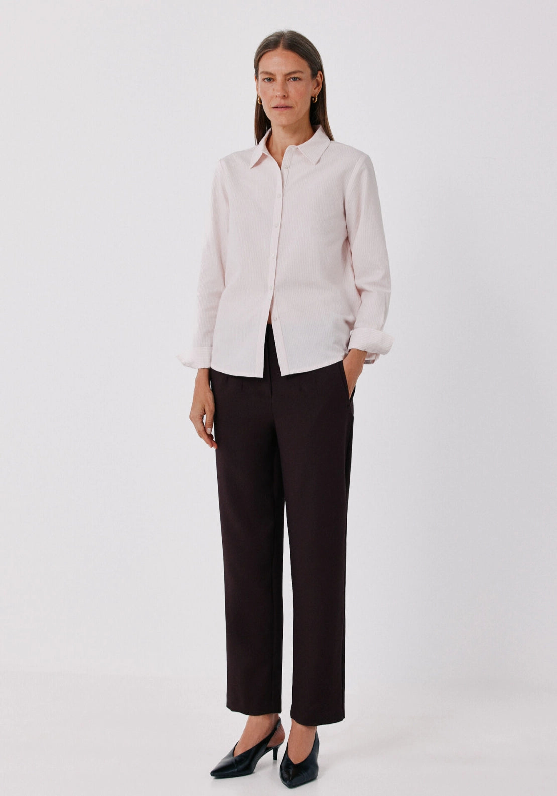Tailored Slim Fit Trousers - Dark Brown