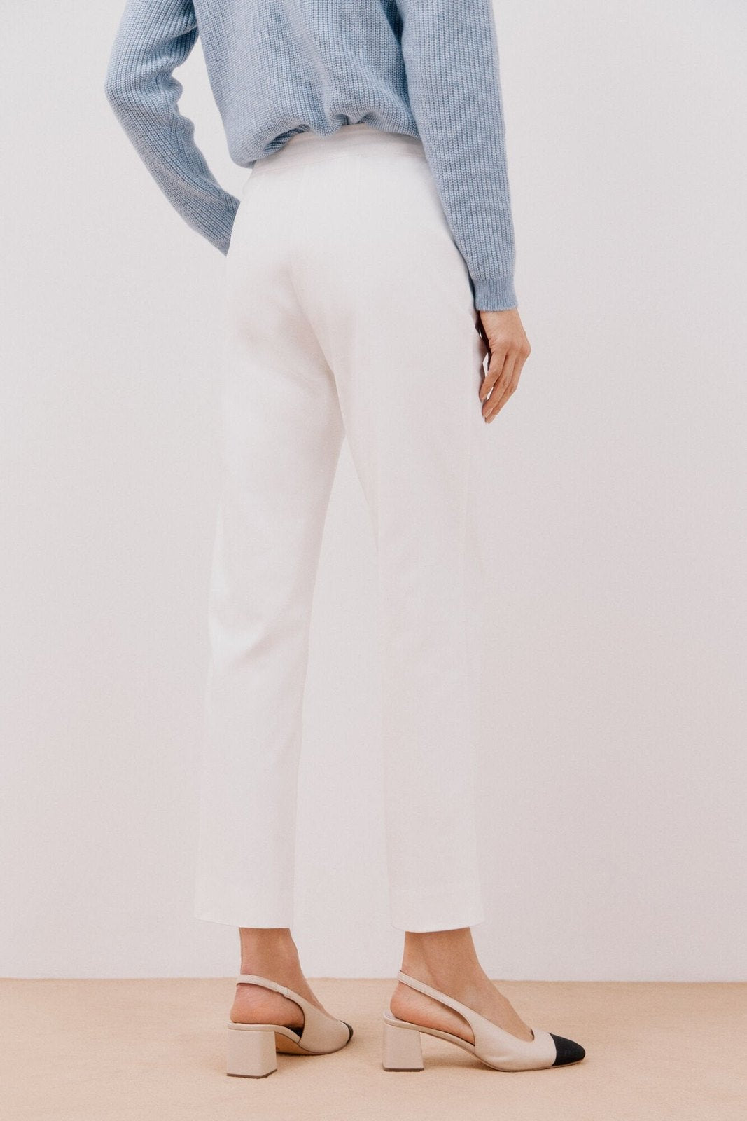 Cortefiel Button trousers - Ivory 2 Shaws Department Stores