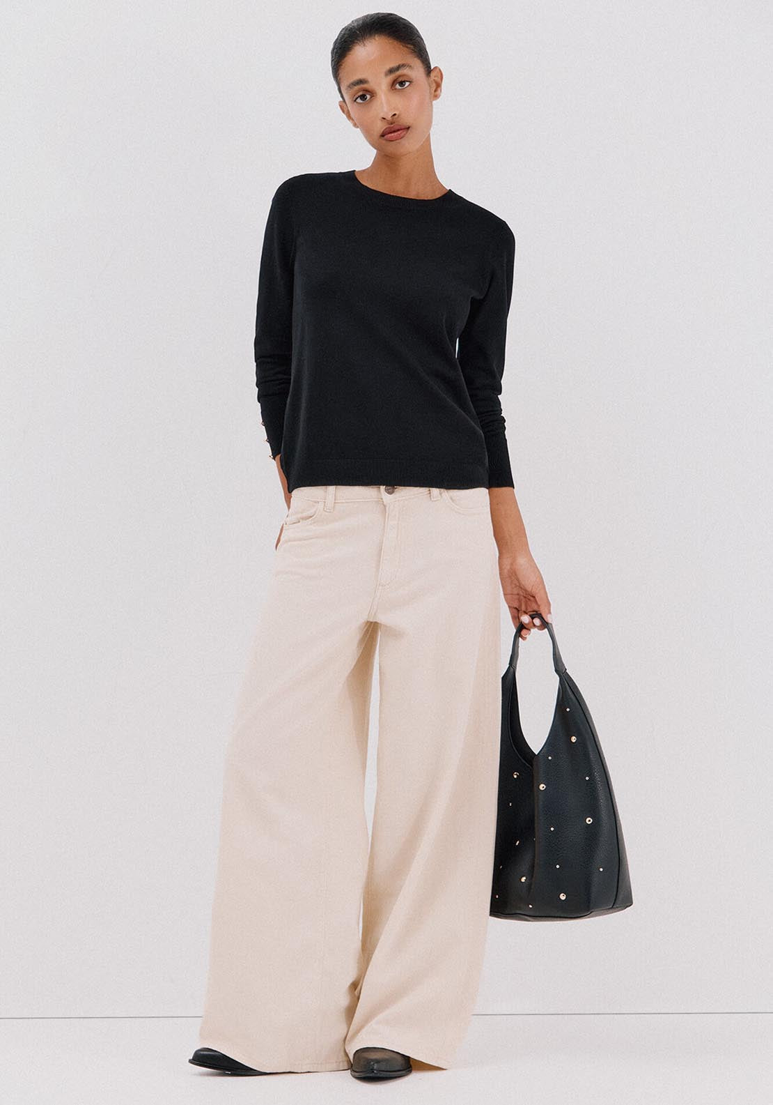 Short Sleeve Sweater - Black