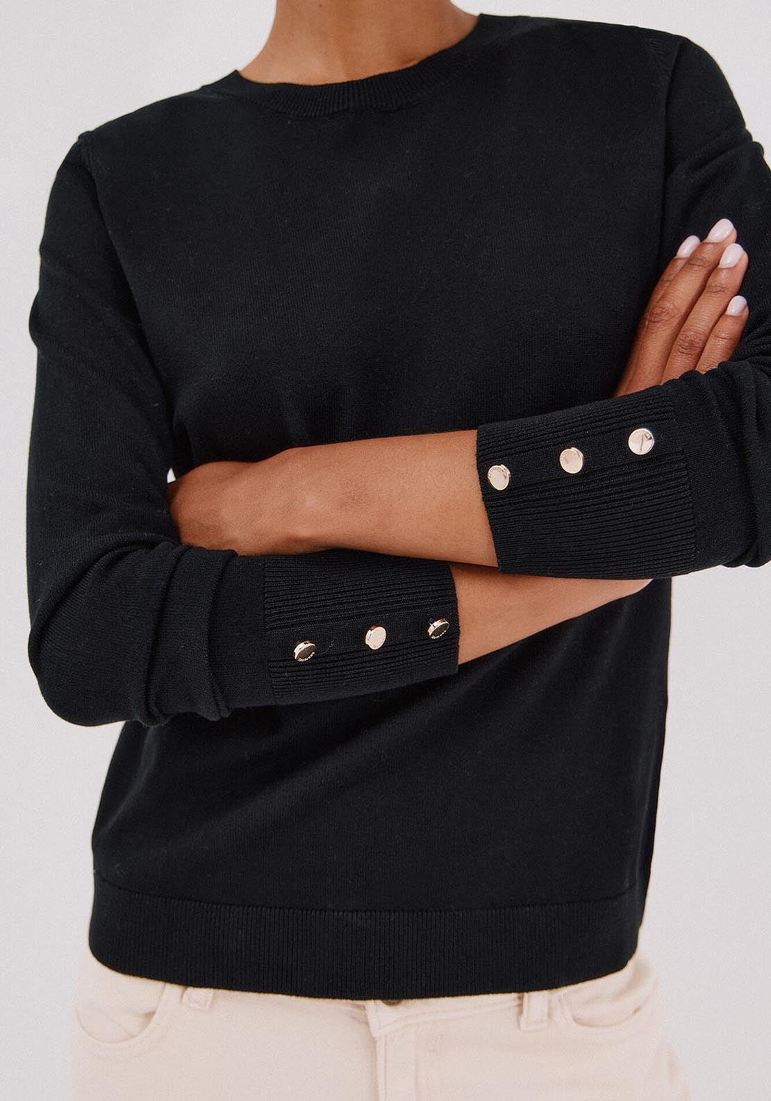 Short Sleeve Sweater - Black