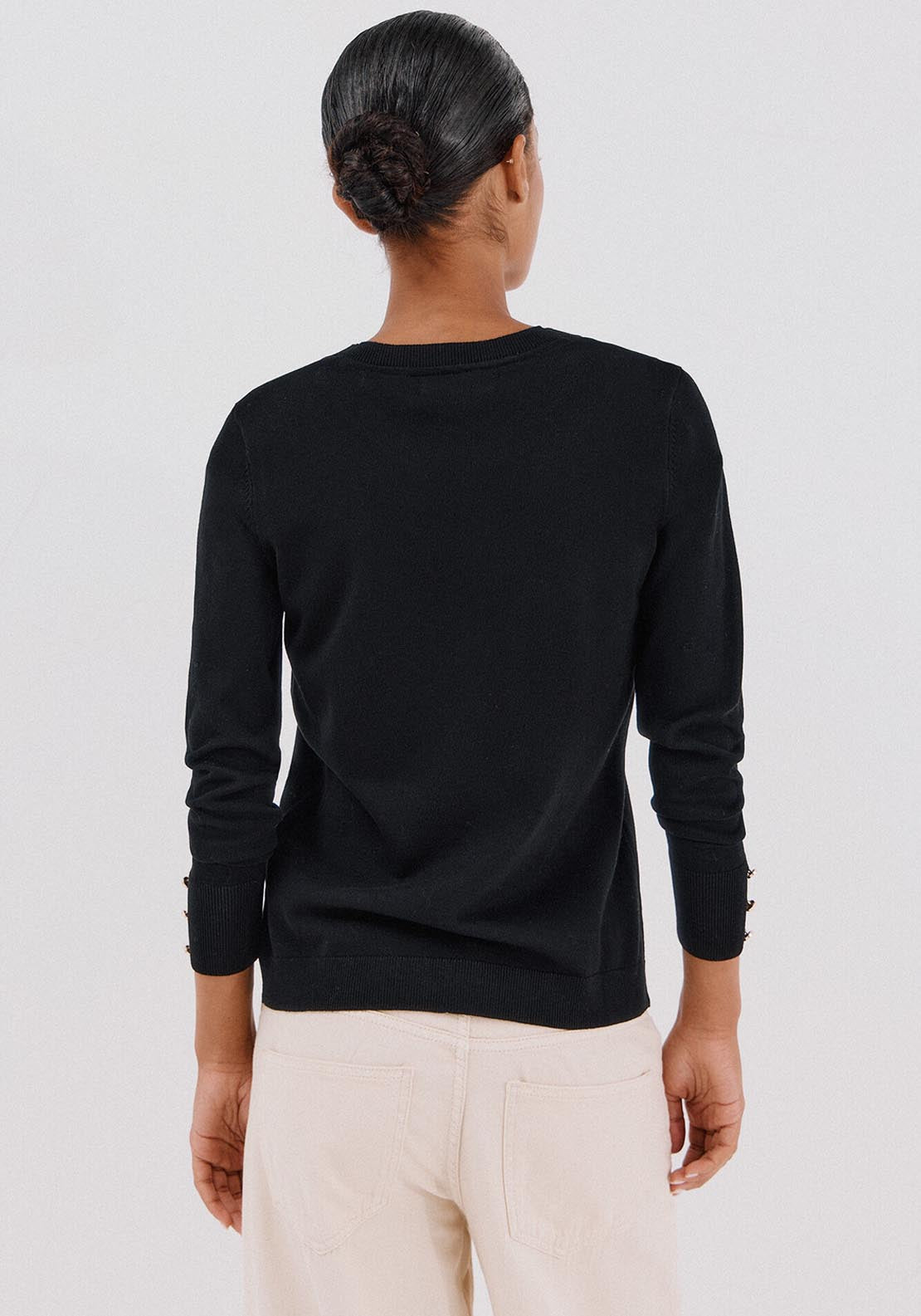 Short Sleeve Sweater - Black