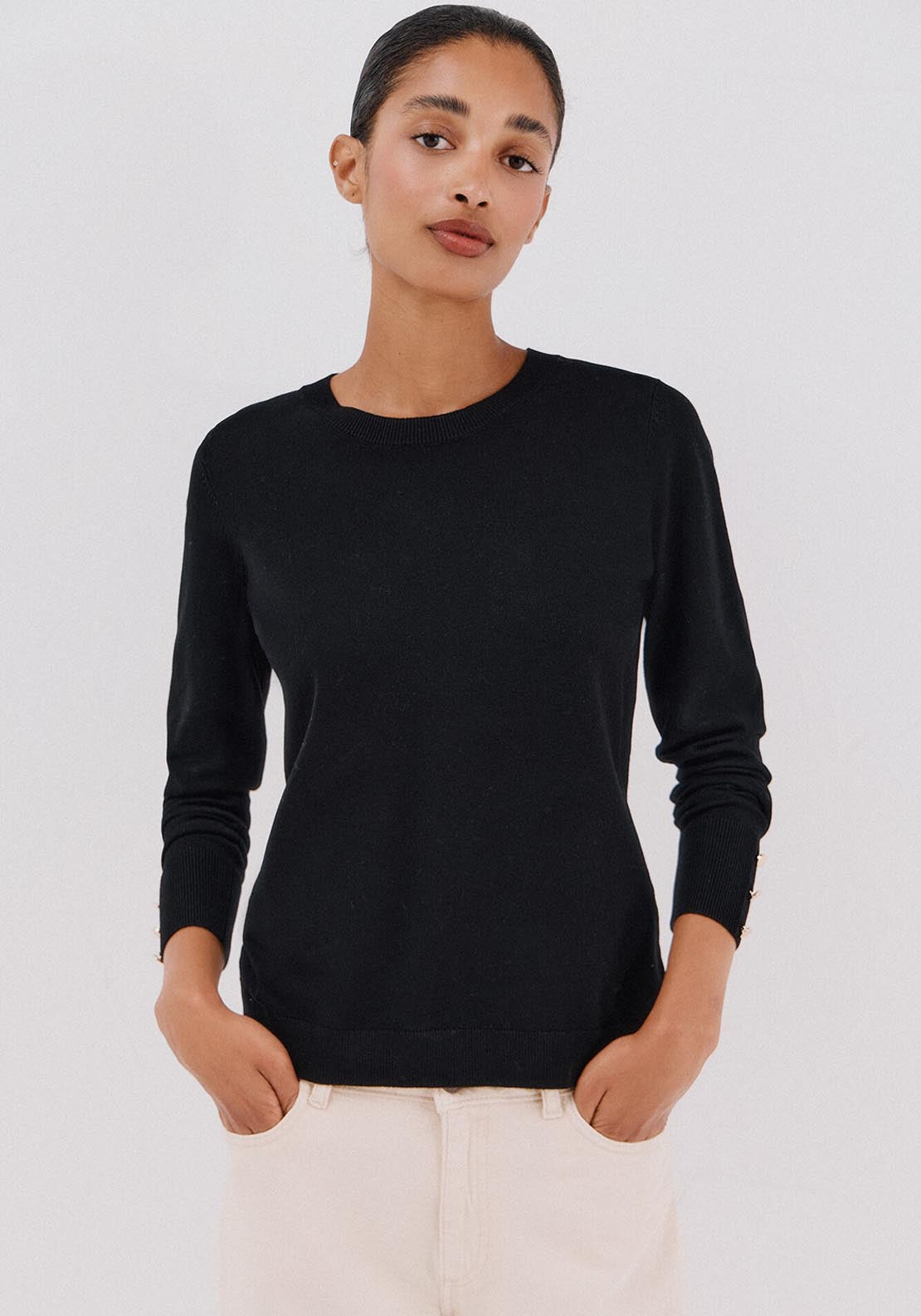 Short Sleeve Sweater - Black