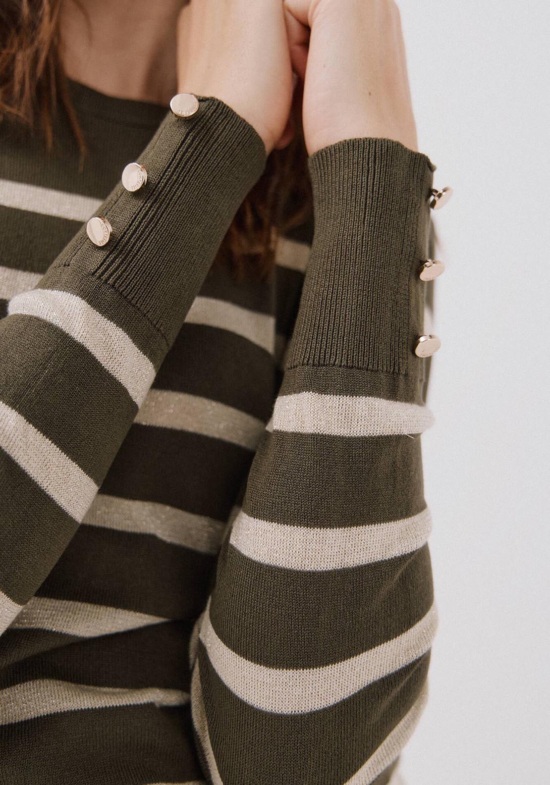 Striped Sweater - Beige