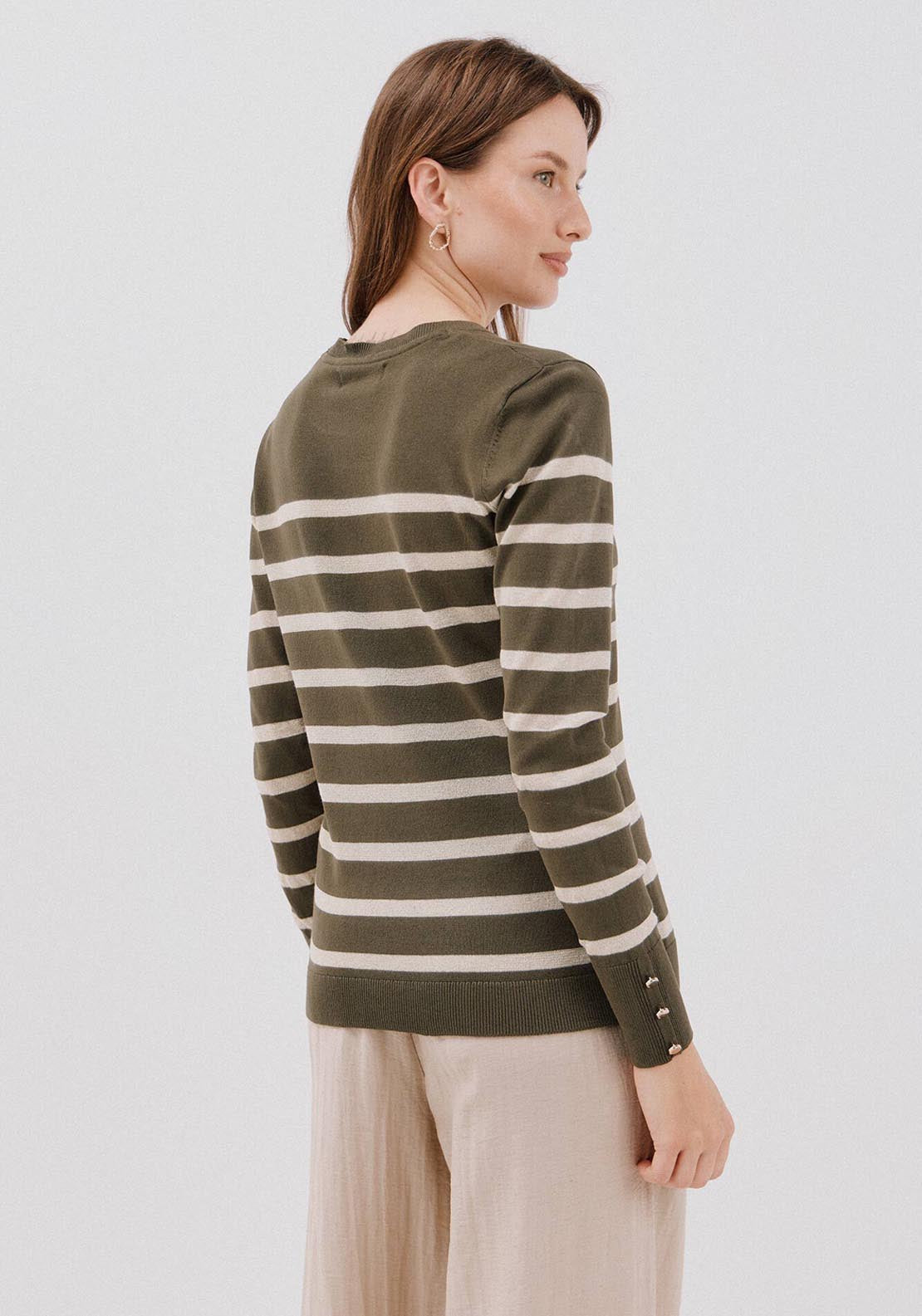 Striped Sweater - Beige