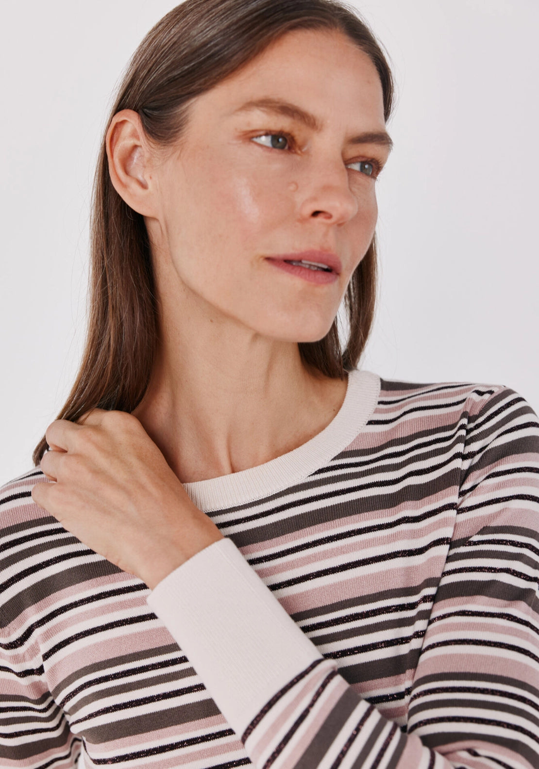 Lurex Striped Knit Jumper - Multicoloured