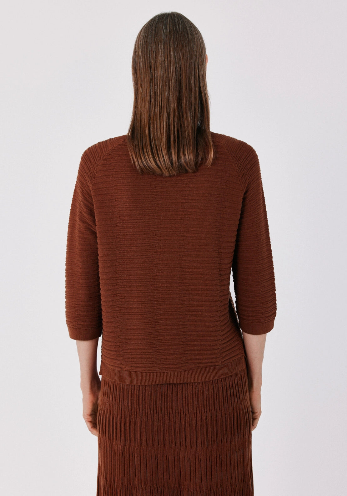 Textured Fine Knit Jumper - Tan
