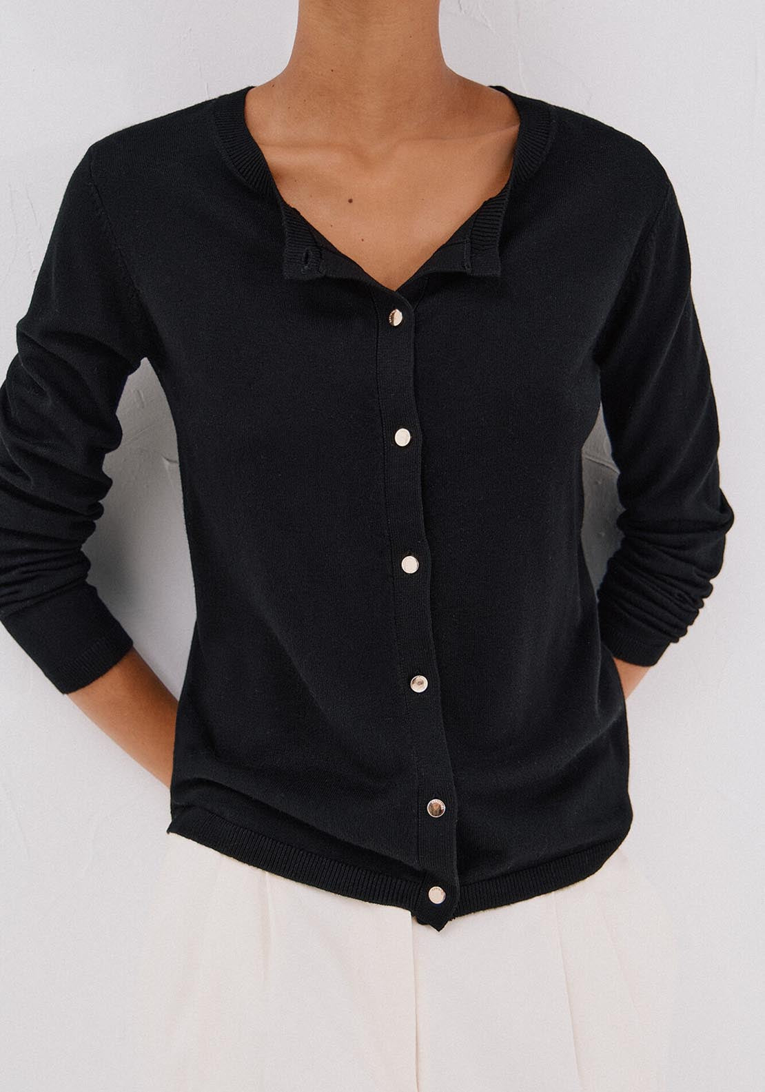 Short Sleeve Sweater - Black