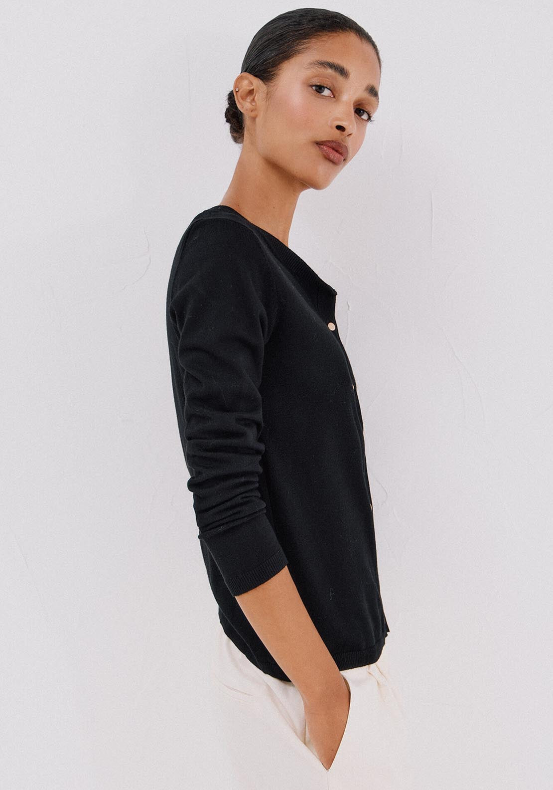 Short Sleeve Sweater - Black