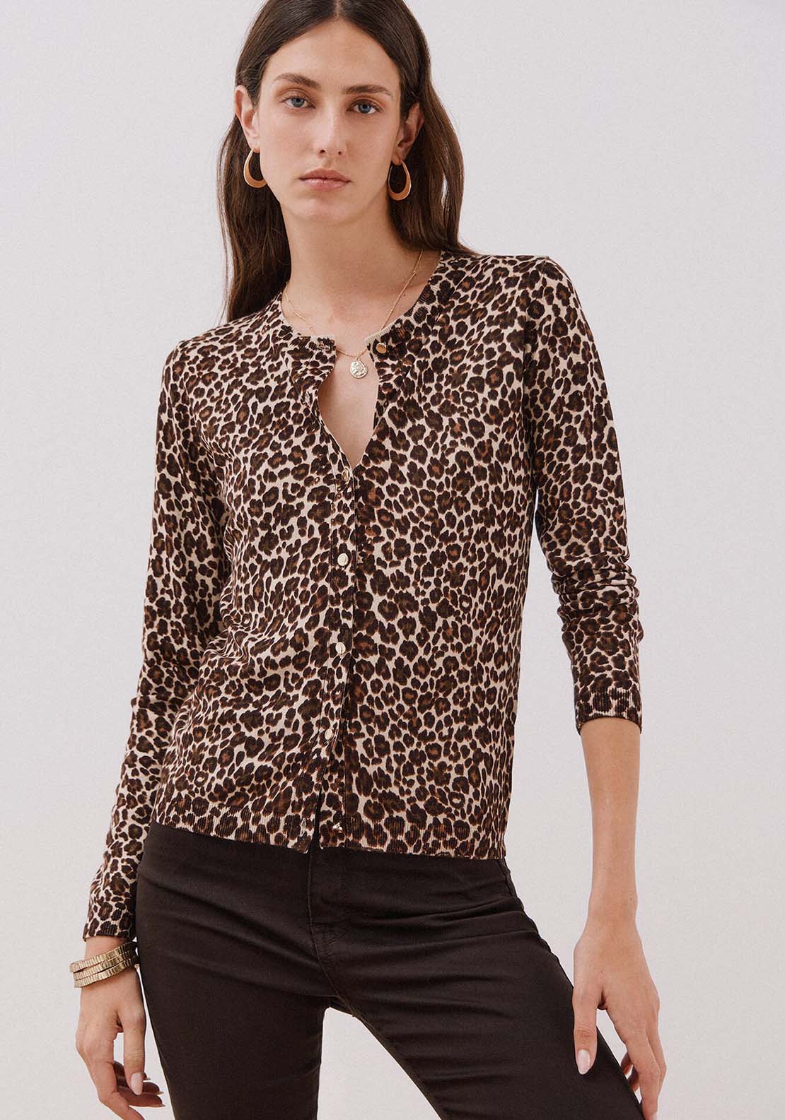 Short Sleeve Sweater - Brown