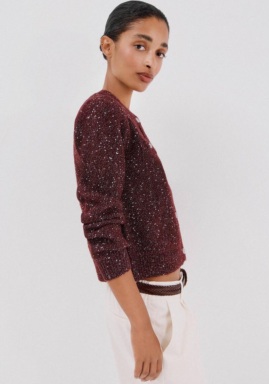 Cortefiel Short jacket with buttons - Red 3 Shaws Department Stores