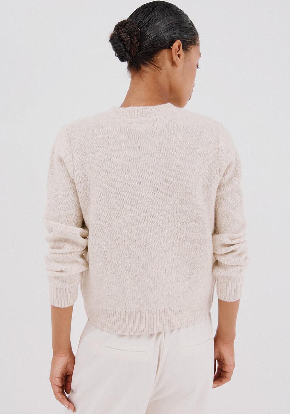 Cortefiel Short jacket with buttons - Cream 2 Shaws Department Stores