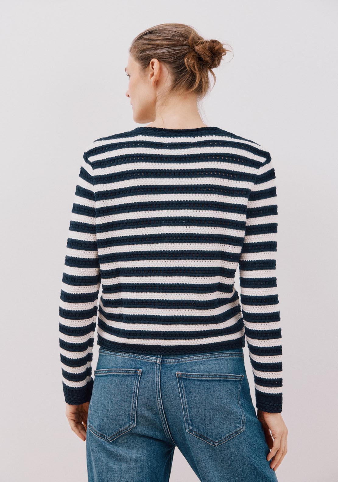 Cortefiel Short Jacket With Buttons - Blue 2 Shaws Department Stores