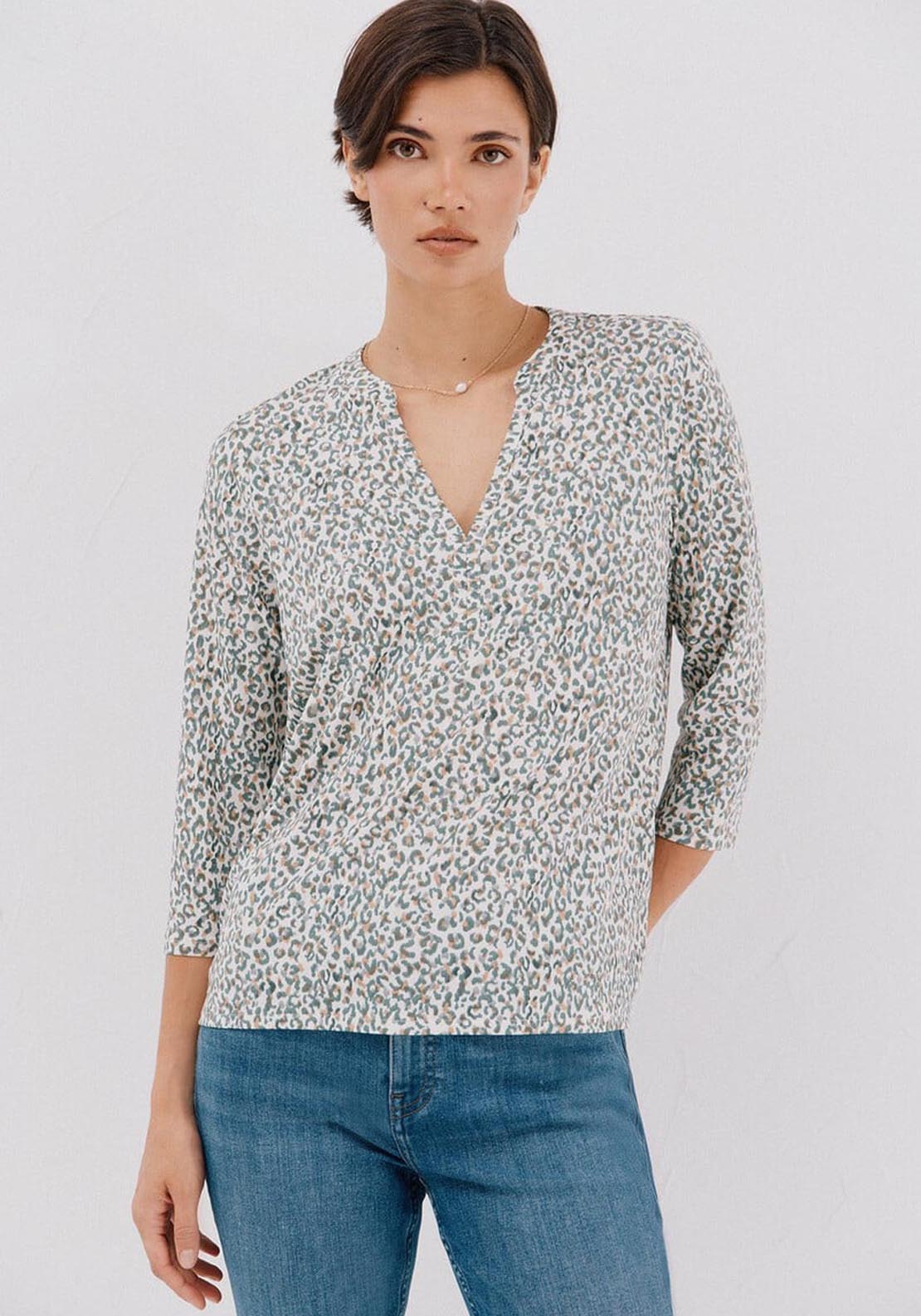 Basic Mandarin Neckline Shirt - Multicolour