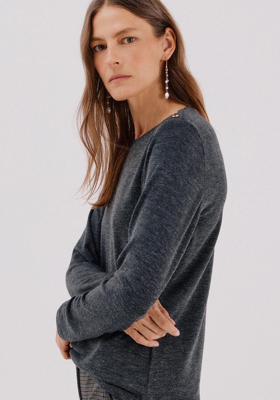Buttons Box Shirt - Dark Grey