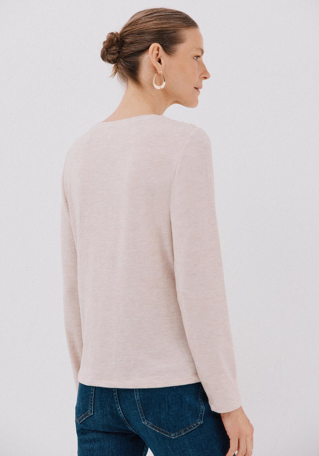 Buttons Box Shirt - Beige