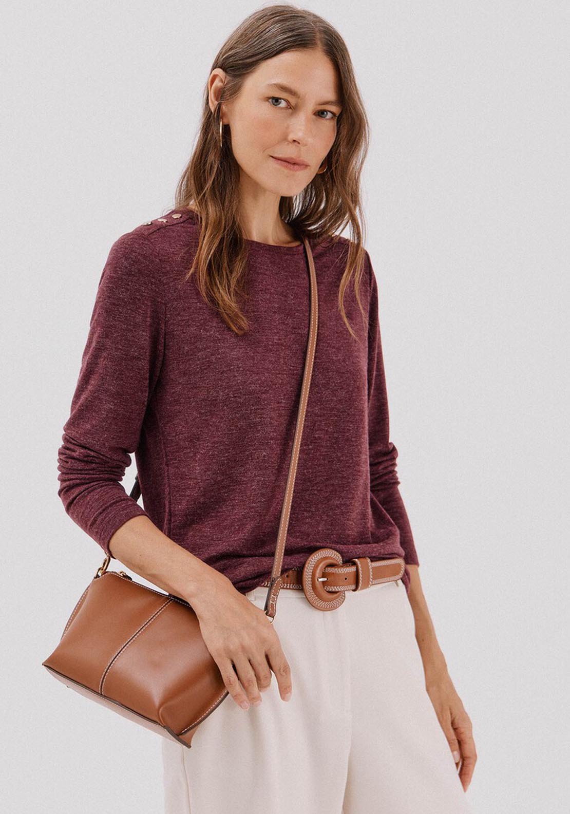 Buttons Box Shirt - Purple