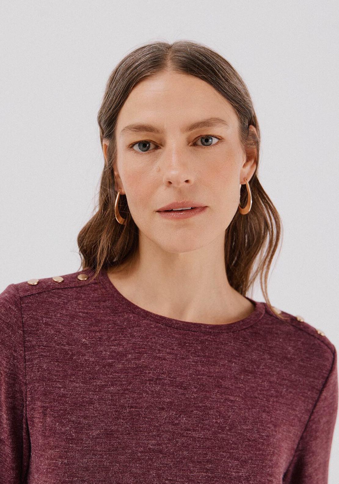 Buttons Box Shirt - Purple