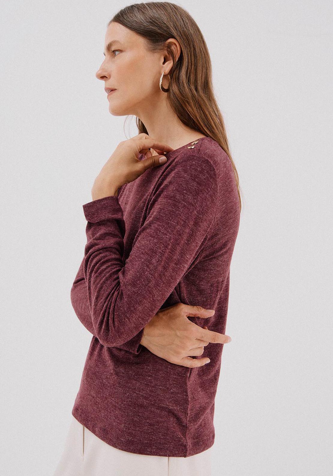 Buttons Box Shirt - Purple