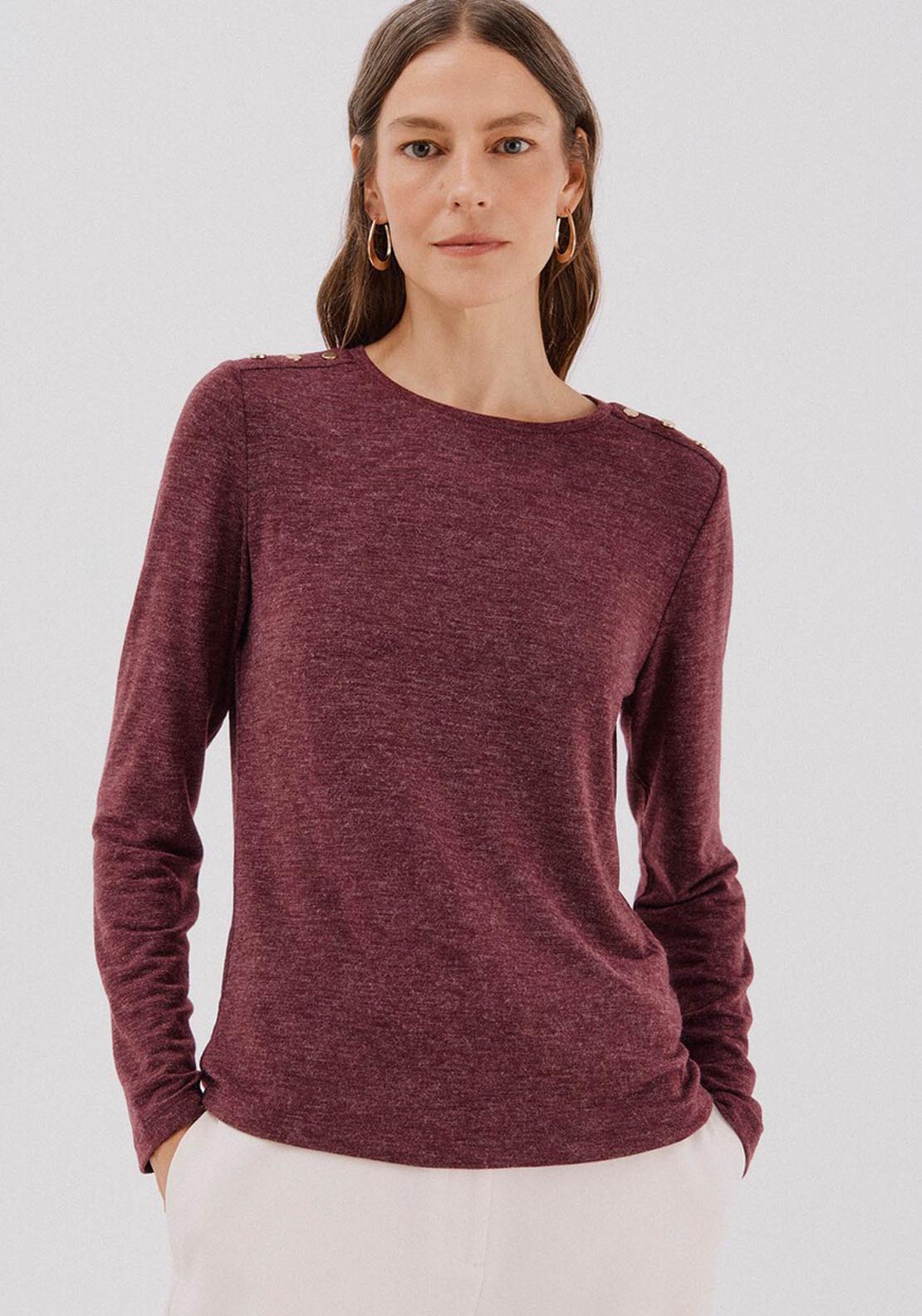 Buttons Box Shirt - Purple