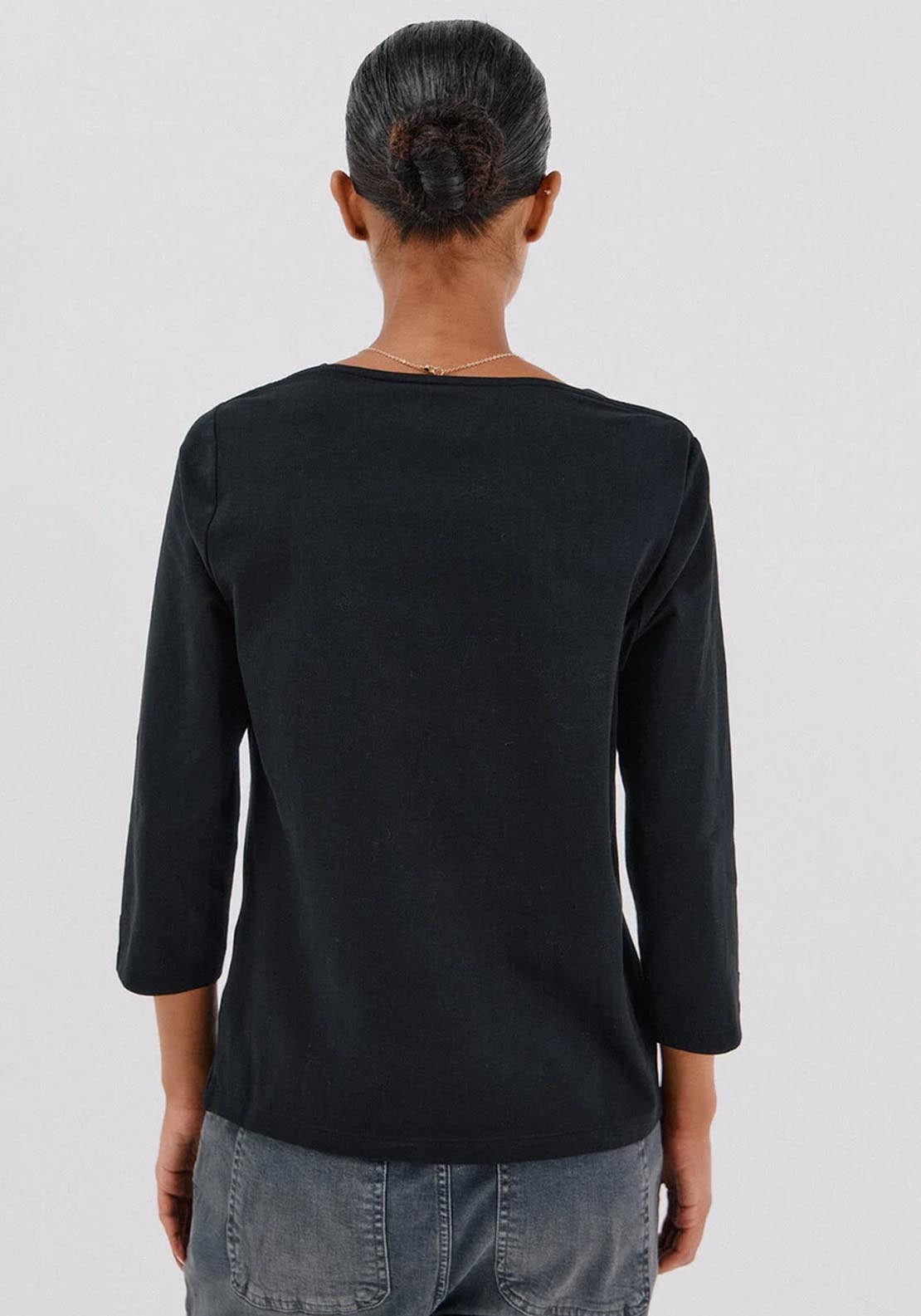 Essential Boat Neck T-Shirt - Black