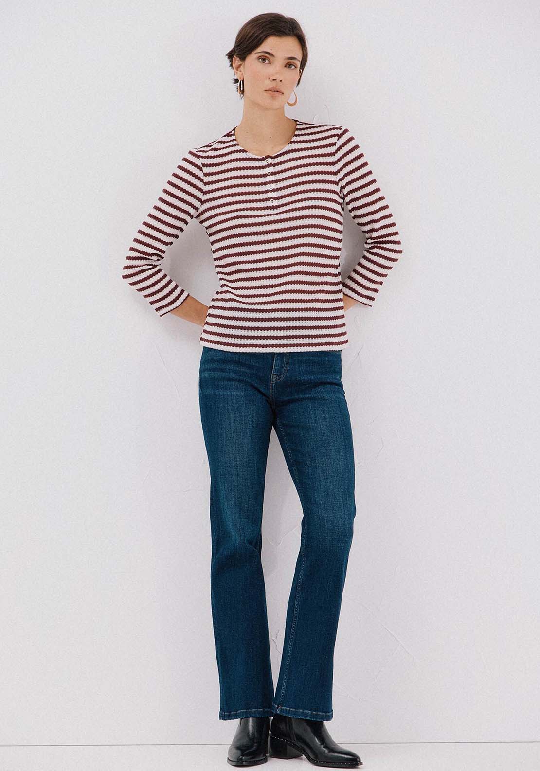 Striped Structured Top - Red